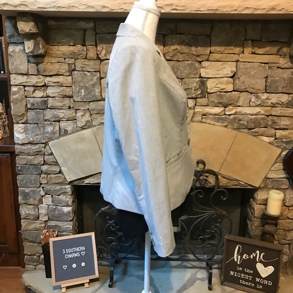 NWOT 212 Collection Gray Blazer Jacket Size 14 - Picture 4 of 6